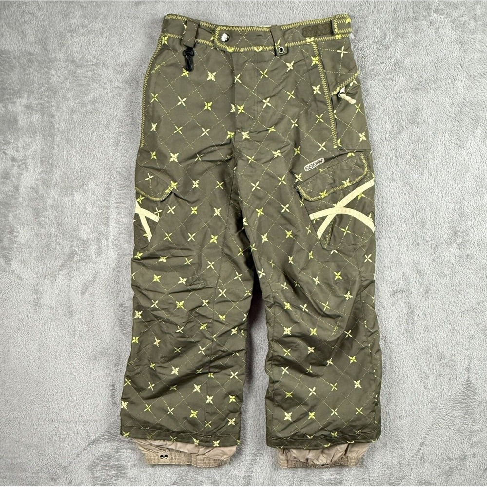 686 Y2K Snowboard Snow‎ Pants Girls M Green Ski Smarty Insulated Outdoors